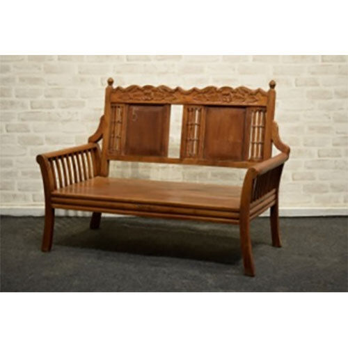 Atique Wooden Bench - Color: Brown