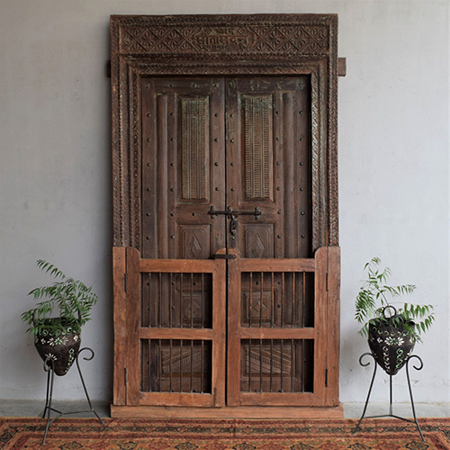 Antique Old Wood Door - Color: Brown