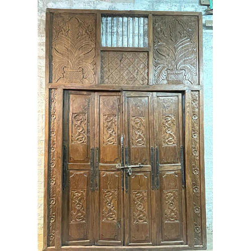 Antique Old Teak Wooden Main Door - Color: Brown