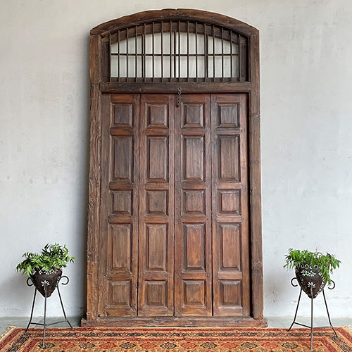 Antique Wooden Teak Wood Door - Color: Brown