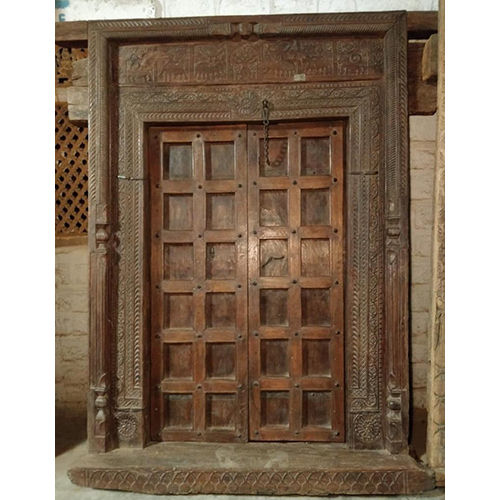 Antique Used Designer Door - Color: Brown