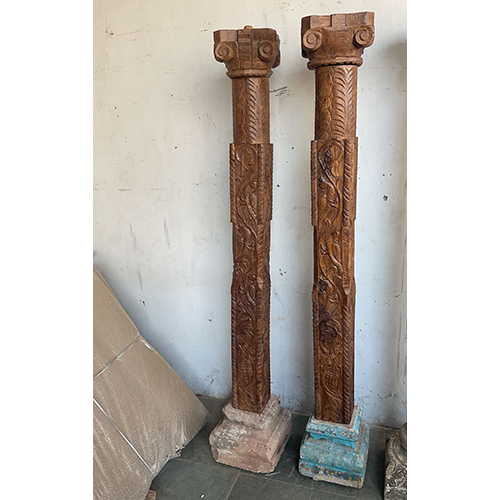 Antique Design Wooden Piller - Height: 211  Centimeter (Cm)