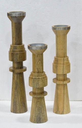 22 Inch Wooden Pillar Set