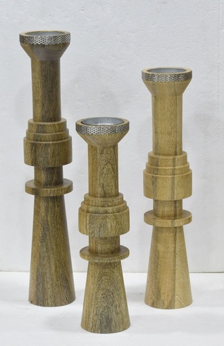 22 Inch Wooden Pillar Set