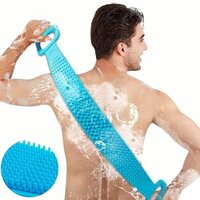 Silicone Body Scrubber Belt - Food-grade Silicone, 70x12cm | Double-sided Functionality For Exfoliation And Massage, Easy To Clean, Ideal For All Skin Types