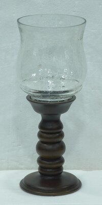 9" Wooden Pillar Holder - Color: Different Colors Available