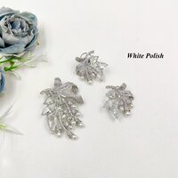 White Polish Beads Colourstone American Diamond Locket Set