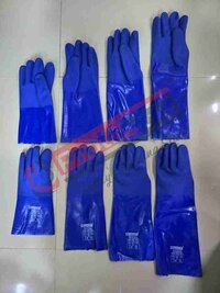 Protostar Blue Pvc Gloves Three Dipped - Gender: Unisex