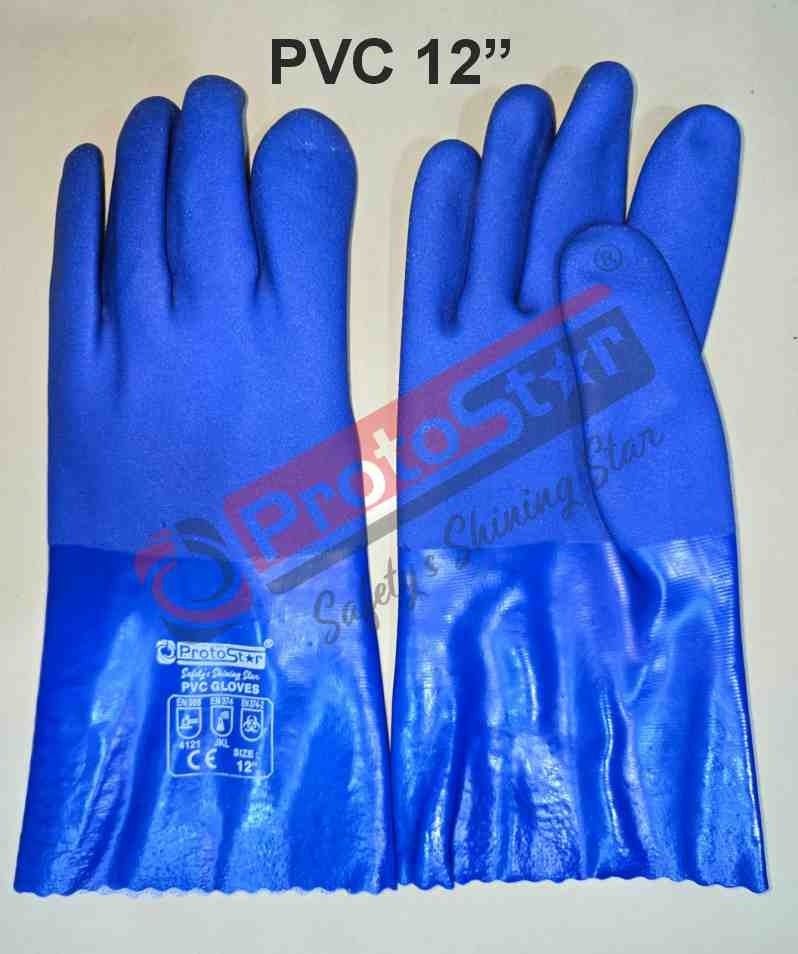 Protostar Blue Pvc Gloves Three Dipped