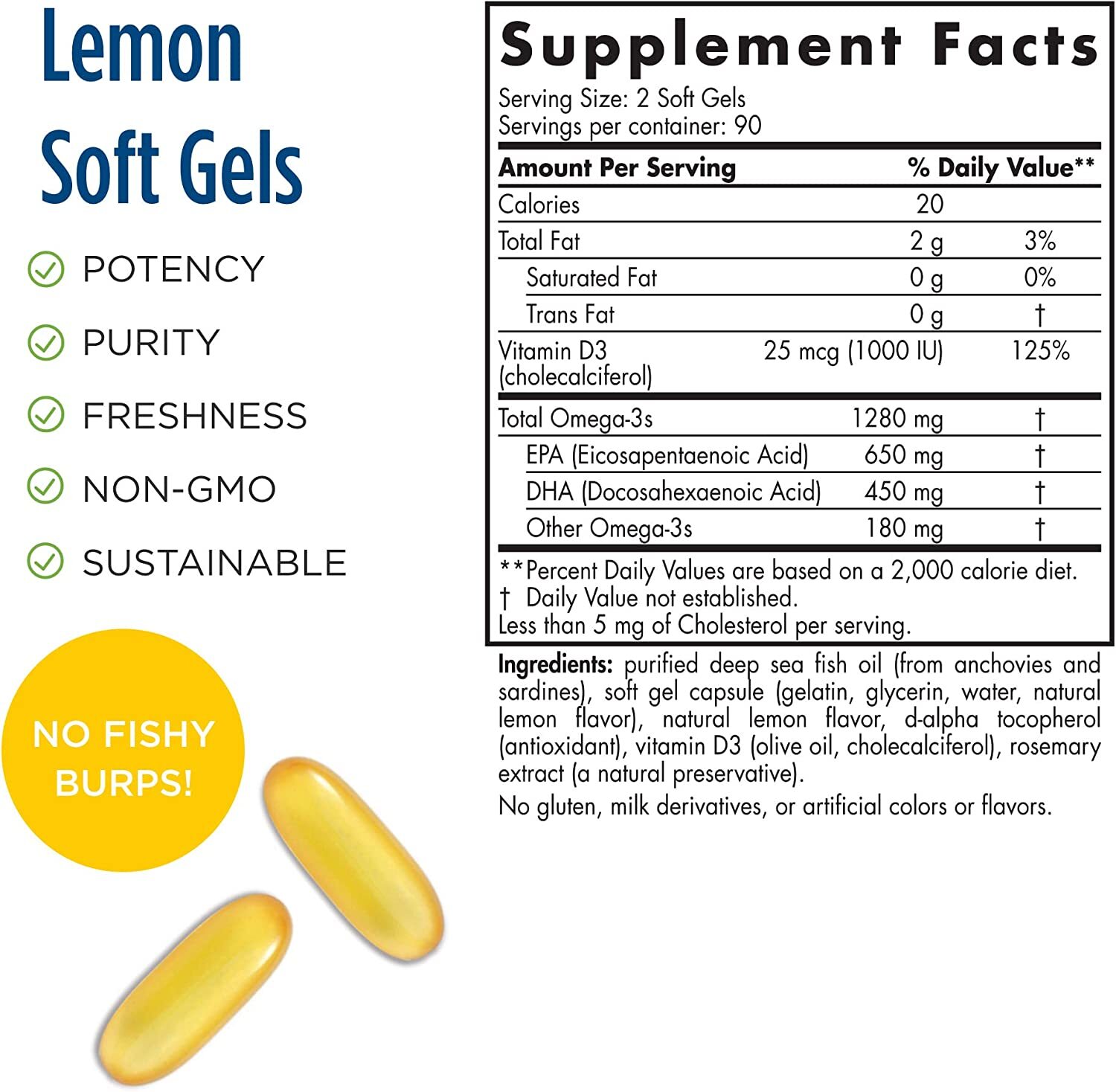 Nordic Naturals ProOmega-D, Lemon Flavor - 180 Soft Gels - 90 Servings