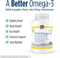 Nordic Naturals ProOmega-D, Lemon Flavor - 180 Soft Gels - 90 Servings