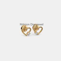 Natural Diamonds Everly Little Hearts Kids Earrings