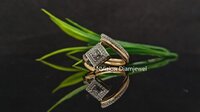 Natural Diamond Celestial Square Interlocked Ring - Diamond Carat Weight: 0.32 Carat