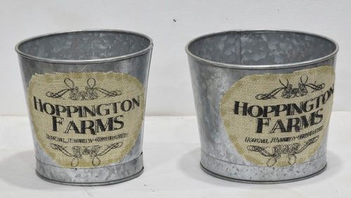 Set Of 2 Galvanised Planter