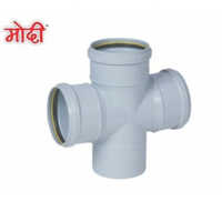4 Way Pvc Tee - Pvc Material, Grey Color | Efficient Fluid Flow, Leak-proof Seal, Ideal For Gas And Hydraulic Pipe Systems