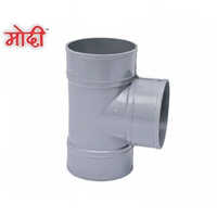 Pvc Equal Tee - Pvc Material, Available Sizes: 1/2 Inch, 3/4 Inch, 1 Inch, 2 Inch | Female Connection, Round Shape, Sleek Grey Color