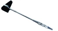 Knee Hammer - Steel, 15 X 11.94 X 0.76 Cm | Silver And Black, Manual Operation, Portable Design For Deep Tendon Reflex Testing
