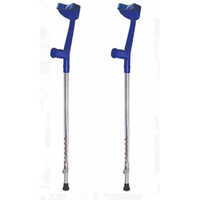 Aluminium Adjustable Elbow Crutch - Aluminium, 20 x 10 x 96 cm, Blue | Lightweight Design, Adjustable Forearm Cuff, Supports Mobility & Balance