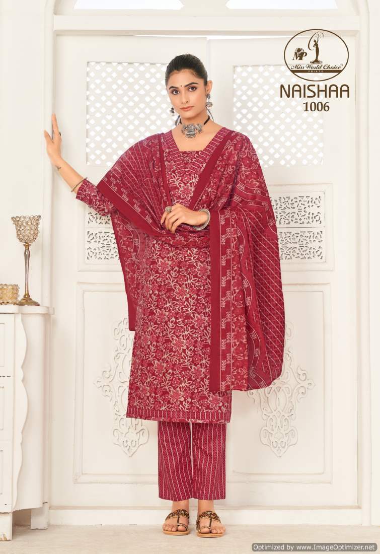 Miss World Naishaa Vol-1 a   Dress Material