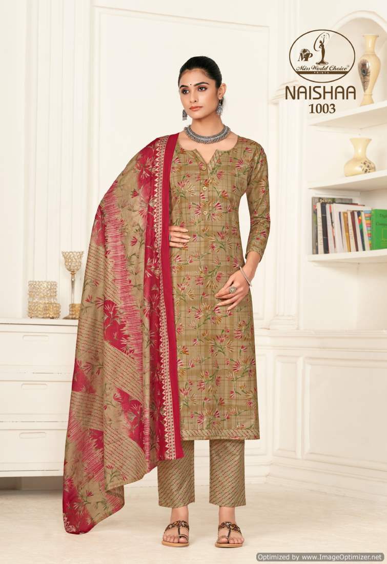Miss World Naishaa Vol-1 a   Dress Material
