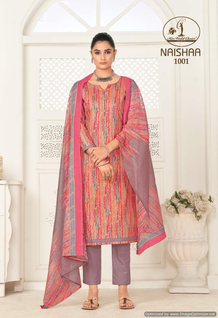Miss World Naishaa Vol-1 a   Dress Material