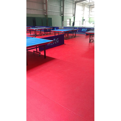 Red Pvc Table Tennis Flooring 4.5Mm