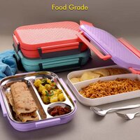 BREAK TIME LUNCH BOX STEEL PLATE MULTI COMPARTMENT LUNCH BOX