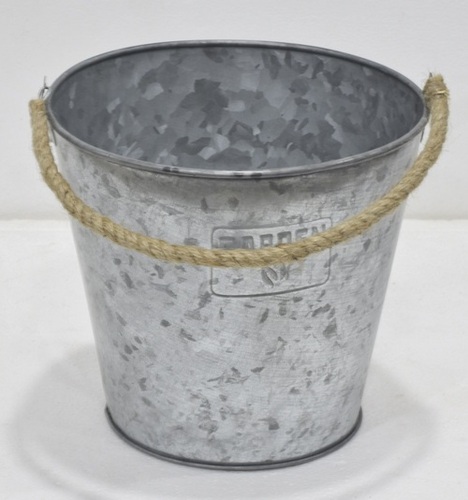 Galvanised Bucket With Jute Handle