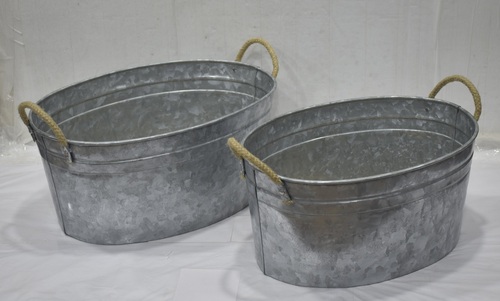 Galvanised Garden Planter