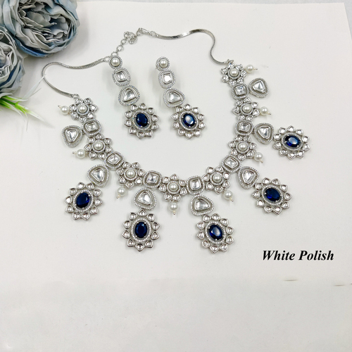 Delicate American Diamond Necklace Set