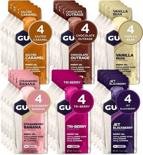 GU Energy Original Sports Nutrition Energy Gel, 24-Count, Assorted Flavors