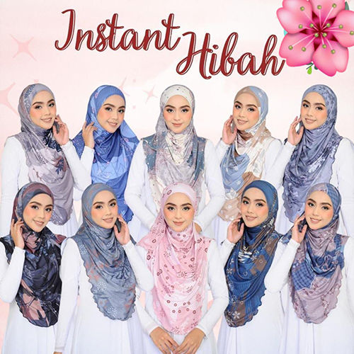 Cotton Ribbed Instant Hijab - Color: As Per Requirement