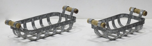 Galvanised Perforated Planter Set