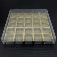 D-25 With 25 Pcs Baklava Cavity - Plastic, 9x9 Inches, Square Shape | Food Grade, Lightweight, Hygienic Lid Cover For Preservation