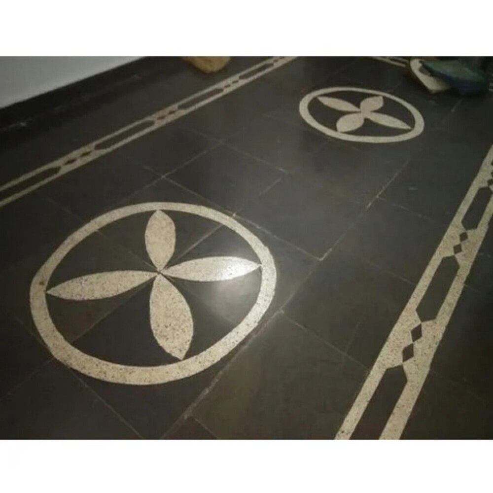 Black Stone Floor Tiles - Size: As Per Requirement