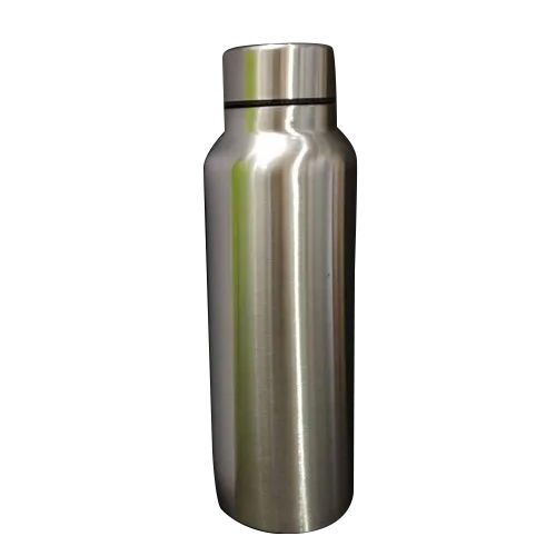 Silver Stainless Steel Single Wall Fridge Water Bottle