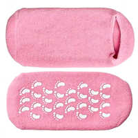 Spa Moisturizing Gel Socks - Gel Lining For Hydration , Soft Pink Color, High Quality, Suitable For All, Perfect For Personal Care