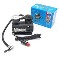 12 Volt Mini Car Air Compressor - Plastic, Compact Design, Black Color, 2 Hp Motor, 220-240 Volt Voltage | Ideal For Inflating Tires & Inflatables, Includes Warranty