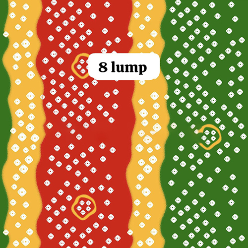 8 Lump Multi Color Pagri