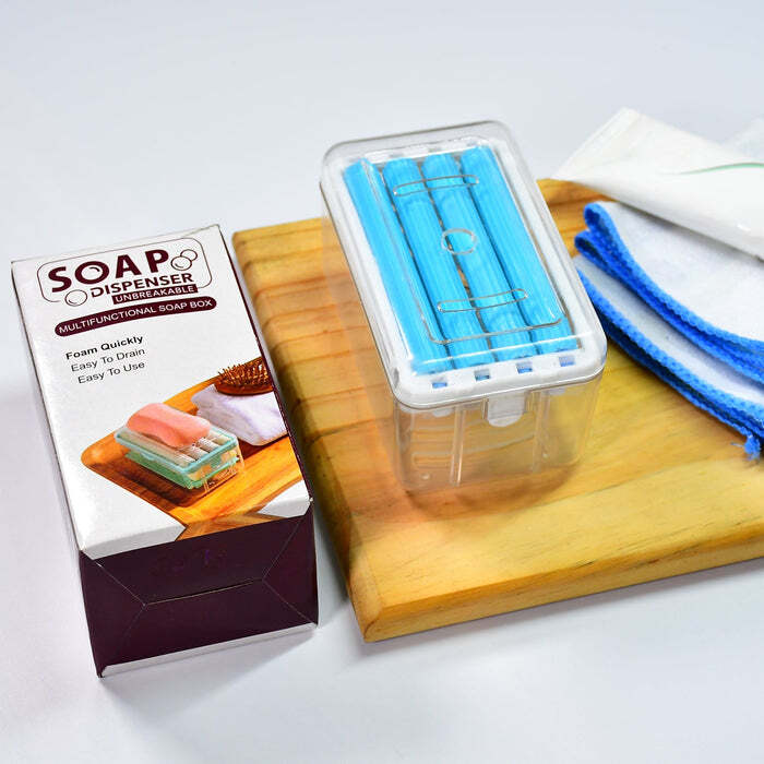 2-in-1 Portable Soap Dish & Dispenser Multifunctional Soap Holder (1 Pc)