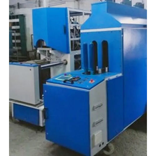 Semi Automatic Plastic Pet Bottle Making Machine - Color: Blue