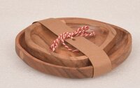 Wooden Serving Platter Set - Color: Brown