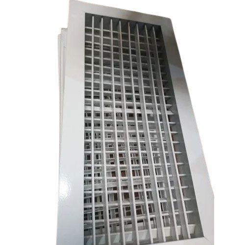 White Double Deflection Linear Grill