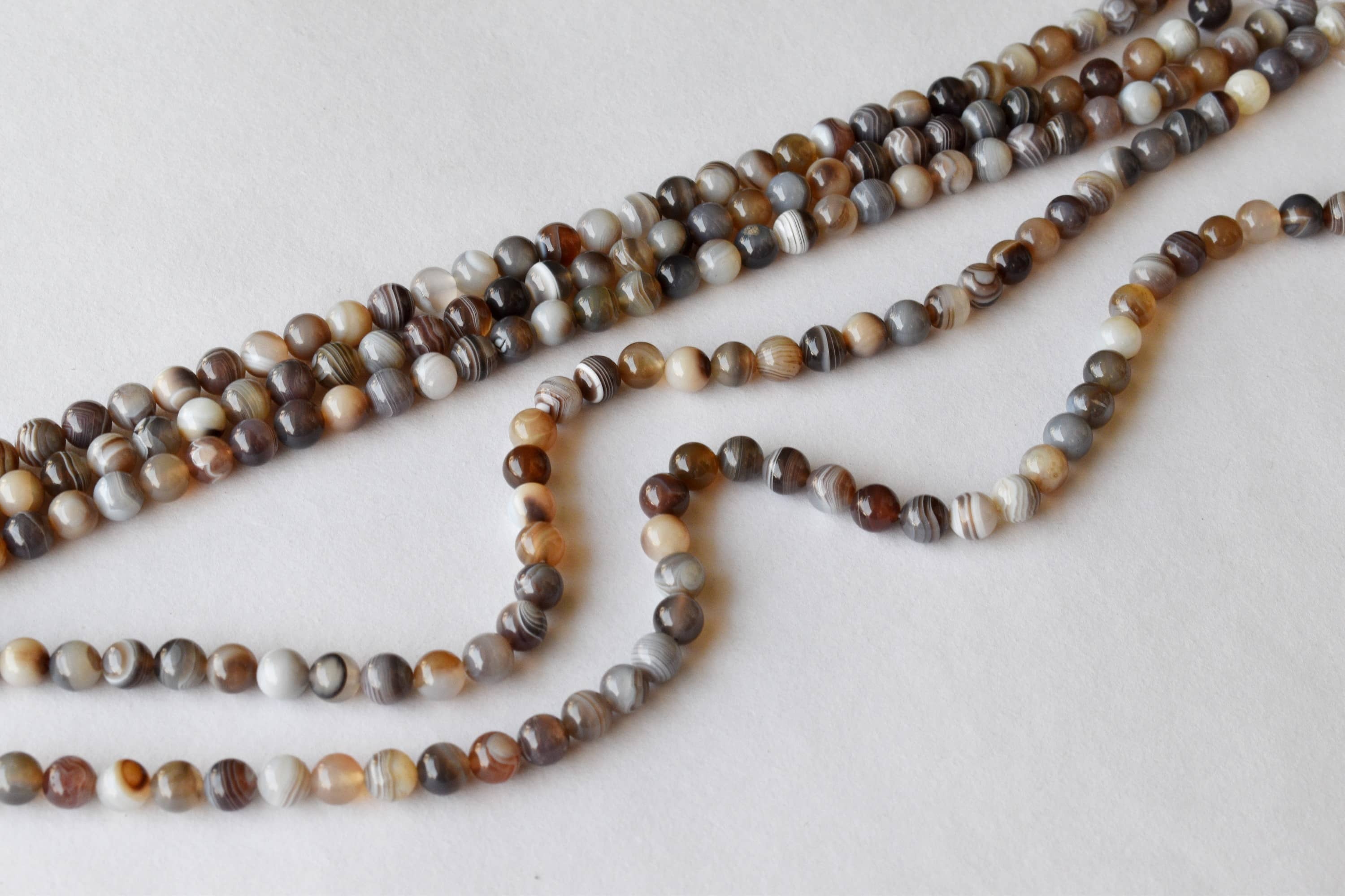 8mm Botswana Agate Beads, Gemstone Beads for Necklace ,Crystal Beads Jewelry