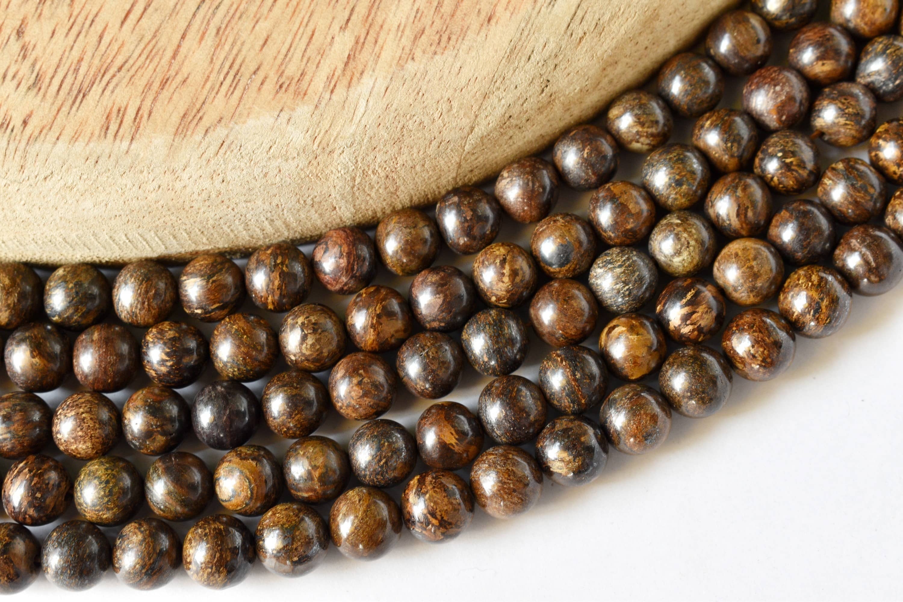 8mm Bronzite Beads, Gemstone Beads for Necklace ,Crystal Beads Jewelry