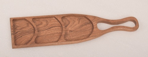 16 Inch Wooden Natural Finish Platter