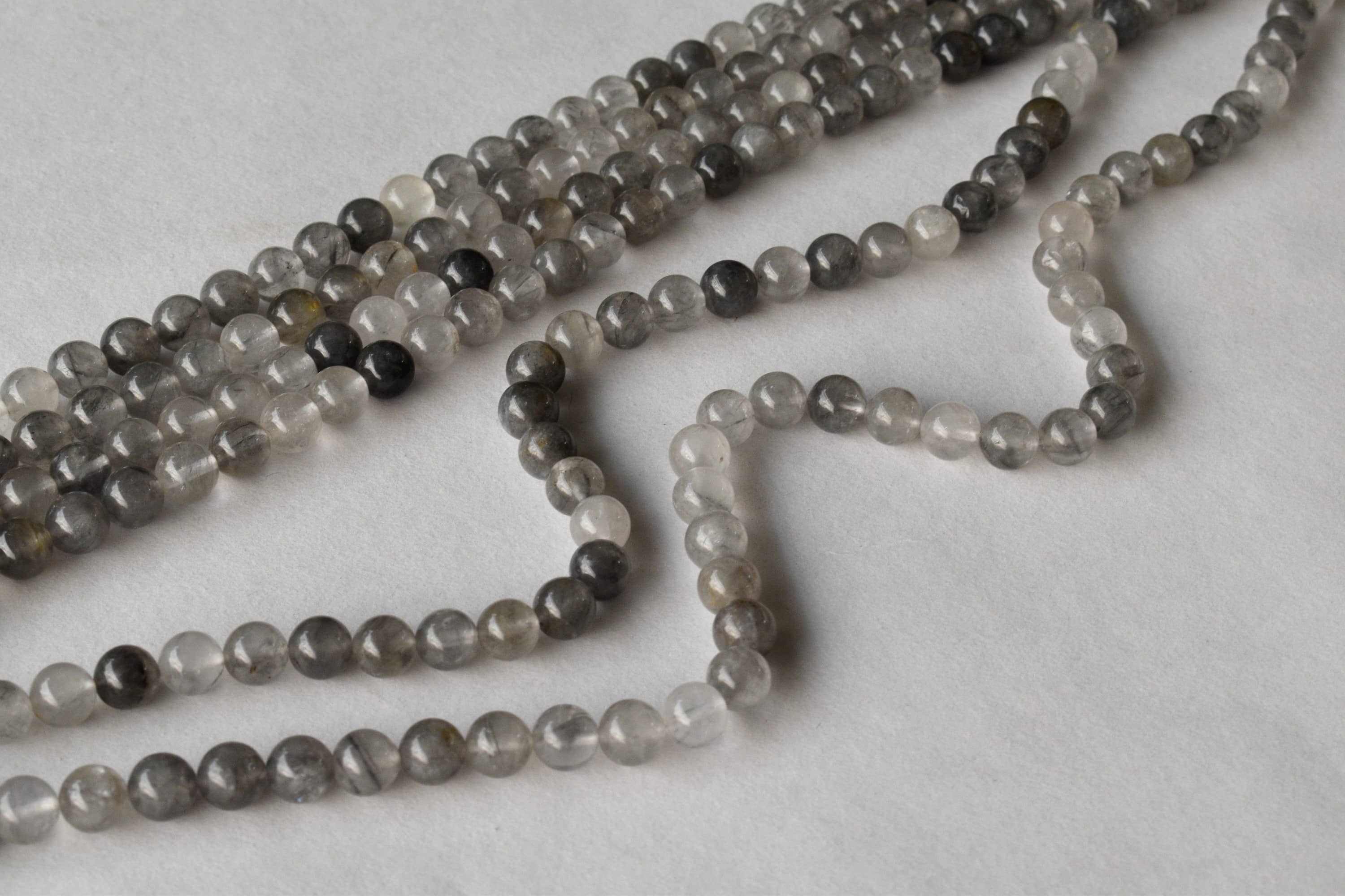 8mm Cloudy Quartz Beads, Gemstone Beads for Necklace ,Crystal Beads Jewelry