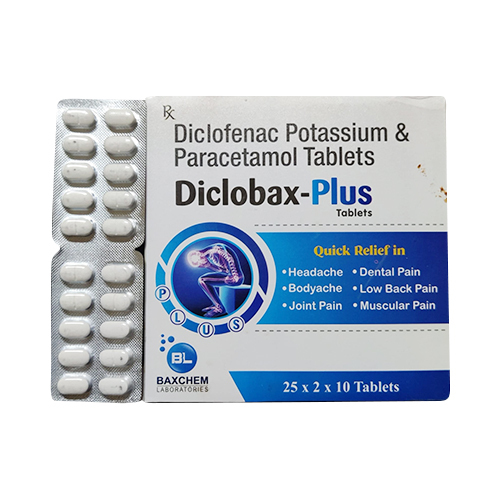 Diclofenac Potassium Paracetamol Tablets(Clear Paking)