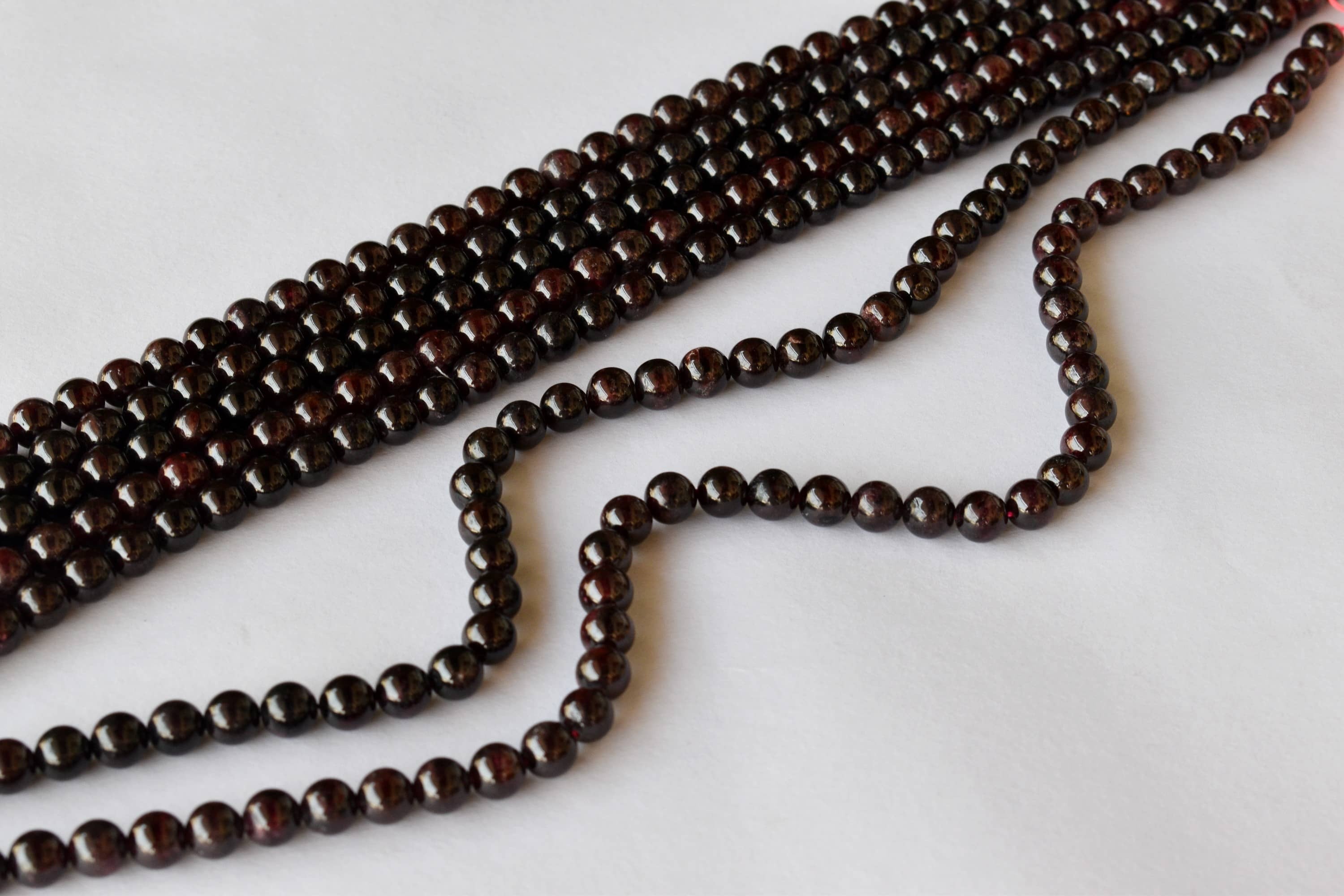 8mm Garnet Beads, Gemstone Beads for Necklace, Crystal Beads Jewelry