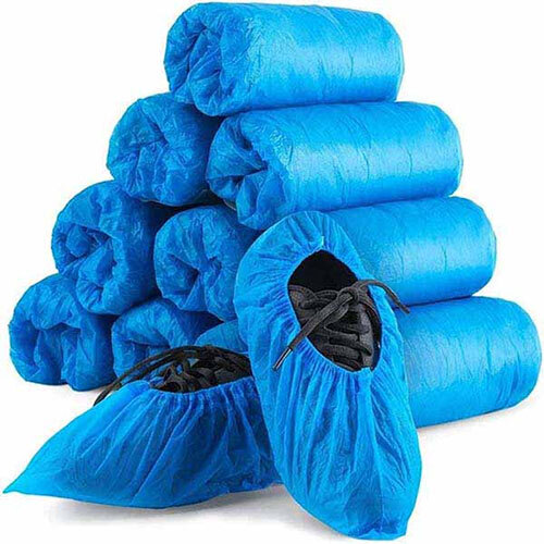 Blue Non Woven Disposable Shoe Cover - Application: Hospital / Travel / Factory / Medical